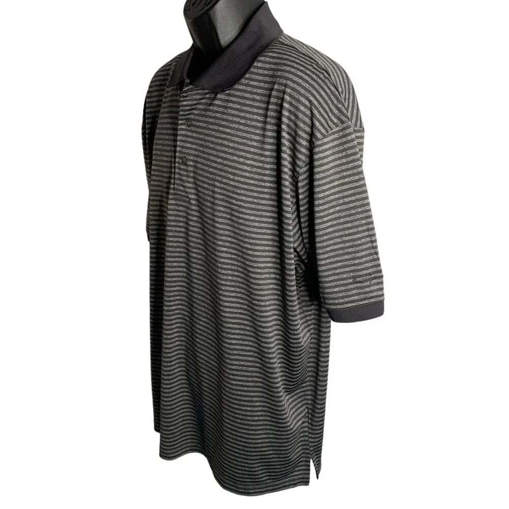 Ben Hogan Athletic Golf Polo Shirt XL Grey Short Sleeve Buttons Collar Stretch - Picture 3 of 6